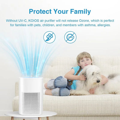 Breathe Easy: Ailkin Mini Air Purifier for Allergies & Asthma - Perfect for Home, Office, and Small Spaces!