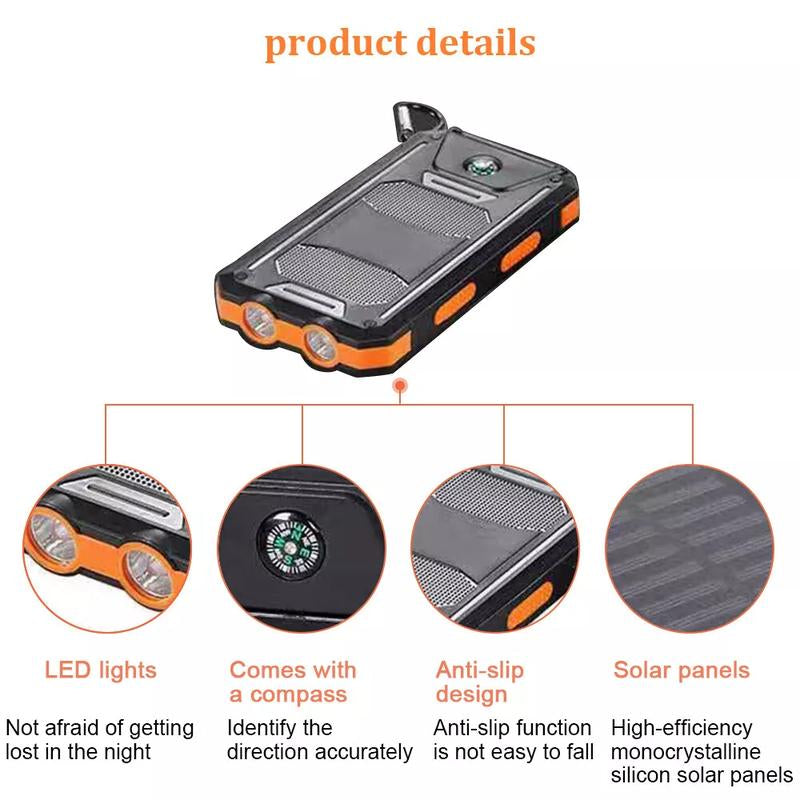 Outdoor Portable, Solar Powered Mobile Power,, for Mobile Digital Electronic Devices, Long Lasting and Durable, for Use When Traveling and Camping