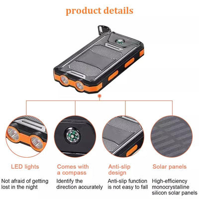 Outdoor Portable, Solar Powered Mobile Power,, for Mobile Digital Electronic Devices, Long Lasting and Durable, for Use When Traveling and Camping