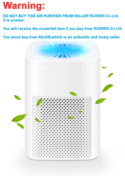 Breathe Easy: Ailkin Mini Air Purifier for Allergies & Asthma - Perfect for Home, Office, and Small Spaces!
