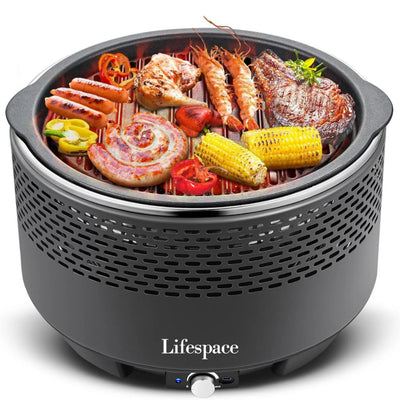 Portable Lightweight Charcoal Grill with FREE Dome Lid & Carry Bag