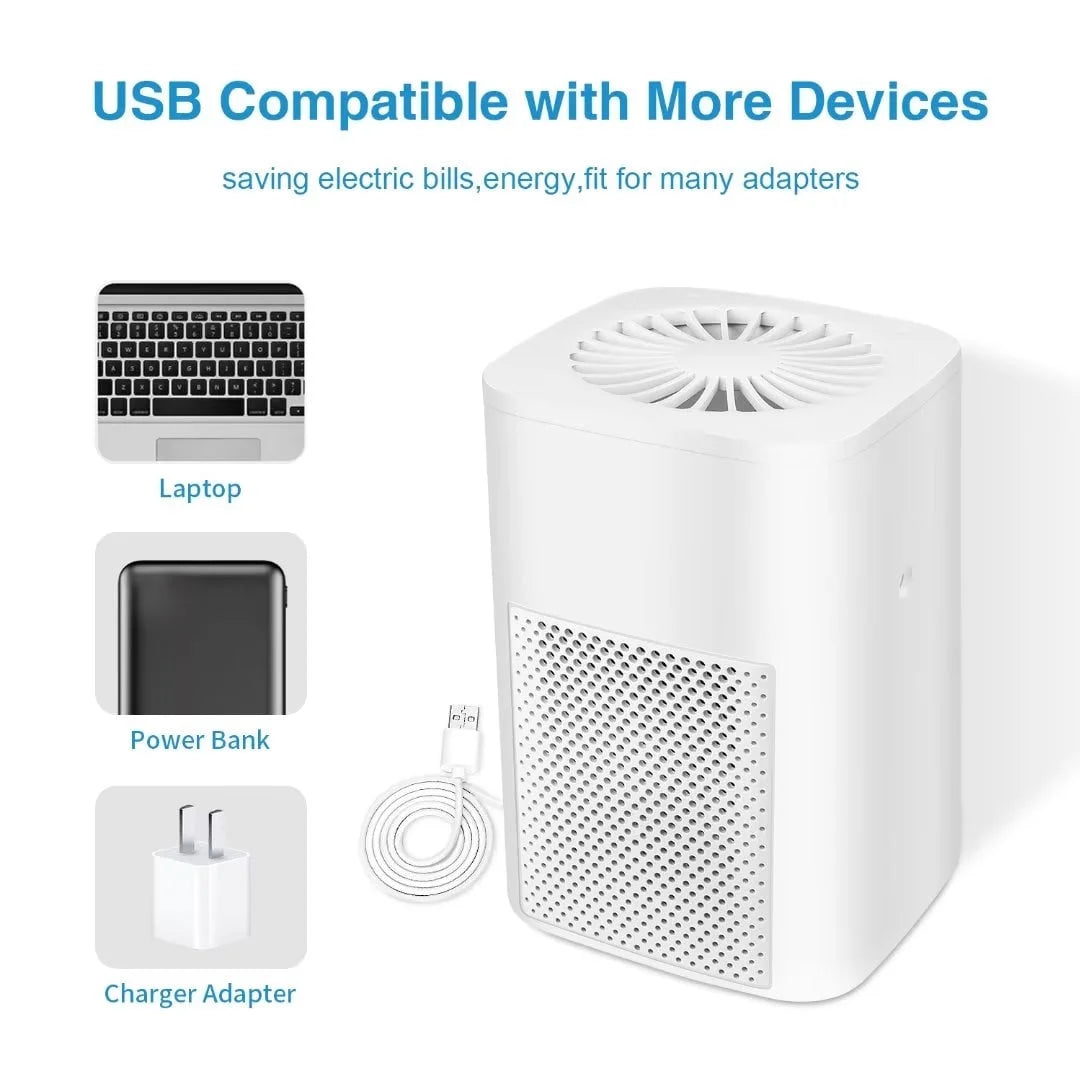 Breathe Easy: Ailkin Mini Air Purifier for Allergies & Asthma - Perfect for Home, Office, and Small Spaces!