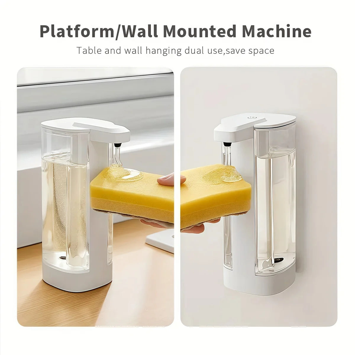 Intelligent Automatic Dishwashing Machine Sensor Intelligent Hand Washing Machine Kitchen Bathroom Hand Sanitizer Soap Dispenser