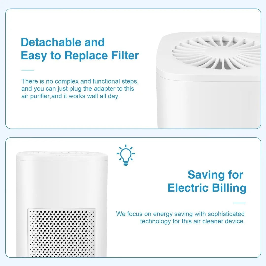 Breathe Easy: Ailkin Mini Air Purifier for Allergies & Asthma - Perfect for Home, Office, and Small Spaces!