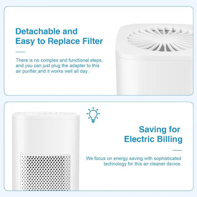 Breathe Easy: Ailkin Mini Air Purifier for Allergies & Asthma - Perfect for Home, Office, and Small Spaces!
