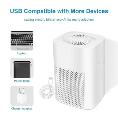 Breathe Easy: Ailkin Mini Air Purifier for Allergies & Asthma - Perfect for Home, Office, and Small Spaces!